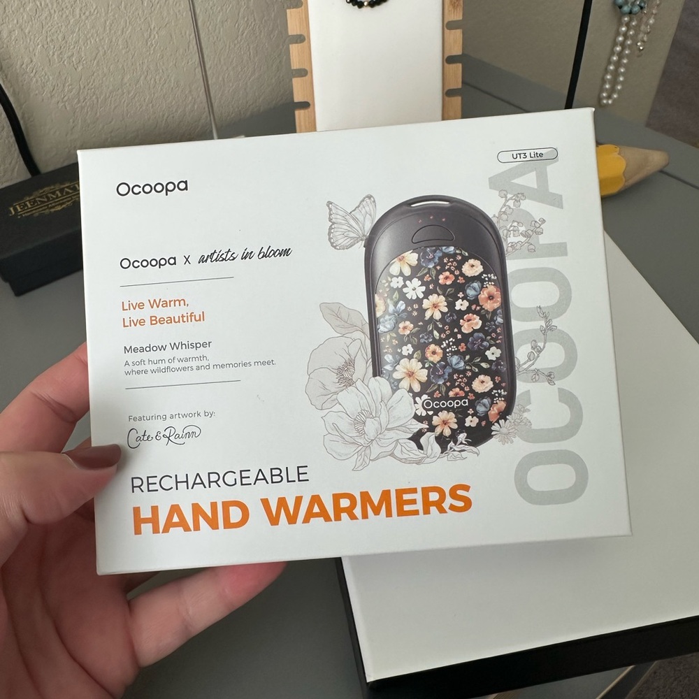 Rechargeable Hand Warmer - Floral Design
